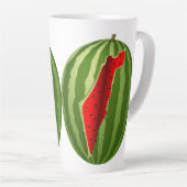 Watermelon Palestine Map Slice Milchtasse (Rechte Ecke)