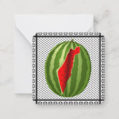 Watermelon Palestine Map Slice Mitteilungskarte (Vorderseite)