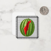 Watermelon Palestine Map Slice Mitteilungskarte (Vorderseite/Rückseite Beispiel)