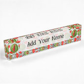 Watermelon Palestine Map Slice Namensplakette