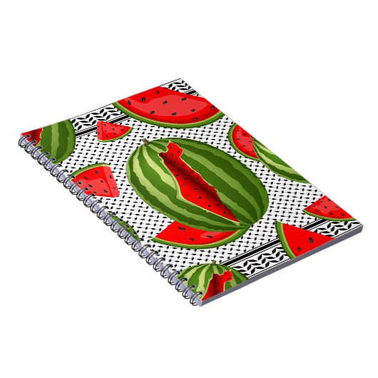 Watermelon Palestine Map Slice Notizblock (Rechte Seite)