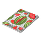 Watermelon Palestine Map Slice Notizblock (Rotiert)