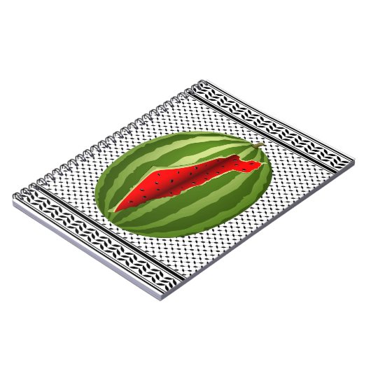Watermelon Palestine Map Slice Notizblock (Linke Seite)