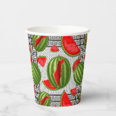 Watermelon Palestine Map Slice Pappbecher (Links)