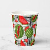 Watermelon Palestine Map Slice Pappbecher (Vorderseite)
