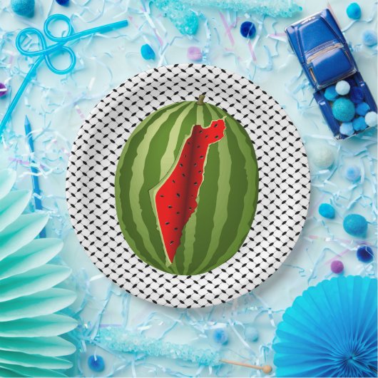 Watermelon Palestine Map Slice Pappteller (Party)