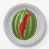 Watermelon Palestine Map Slice Pappteller (Vorderseite)
