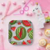 Watermelon Palestine Map Slice Pappteller (Party)