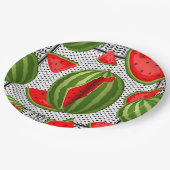 Watermelon Palestine Map Slice Pappteller (Schrägansicht)