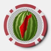 Watermelon Palestine Map Slice Pokerchips (Rückseite)