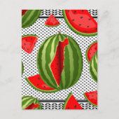 Watermelon Palestine Map Slice Postkarte (Vorderseite)