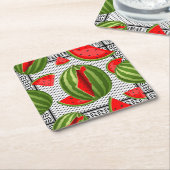 Watermelon Palestine Map Slice Rechteckiger Pappuntersetzer (angewinkelt)