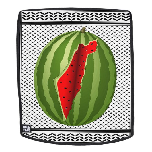Watermelon Palestine Map Slice Rucksack (Abnehmbare Front)