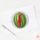 Watermelon Palestine Map Slice Runder Aufkleber (Umschlag)