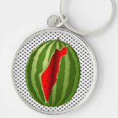 Watermelon Palestine Map Slice Schlüsselanhänger (Vorne)