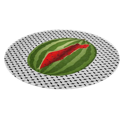 Watermelon Palestine Map Slice Schneidebrett (Ecke)