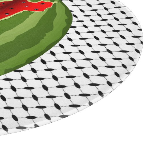 Watermelon Palestine Map Slice Schneidebrett (Ecke)
