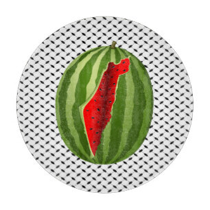 Watermelon Palestine Map Slice Schneidebrett