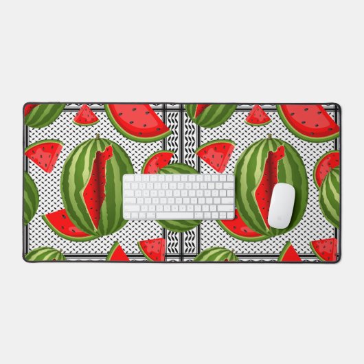 Watermelon Palestine Map Slice Schreibtischunterlage (Tastatur & Maus)