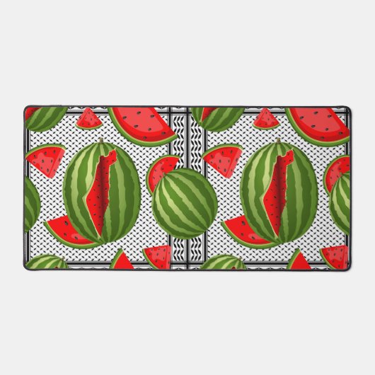 Watermelon Palestine Map Slice Schreibtischunterlage (Vorderseite)