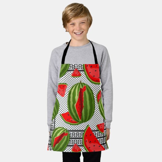 Watermelon Palestine Map Slice Schürze (Getragen)