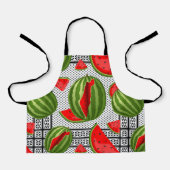 Watermelon Palestine Map Slice Schürze (Vorderseite)