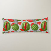 Watermelon Palestine Map Slice Seitenschläferkissen (Rückseite)