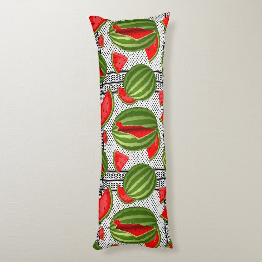 Watermelon Palestine Map Slice Seitenschläferkissen (Rückseite (Vertikal))