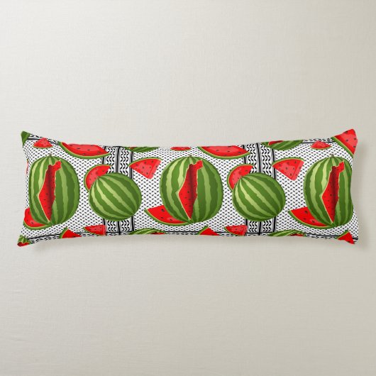 Watermelon Palestine Map Slice Seitenschläferkissen (Vorderseite)