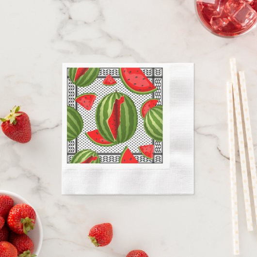 Watermelon Palestine Map Slice Serviette (Beispiel)