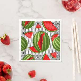 Watermelon Palestine Map Slice Serviette