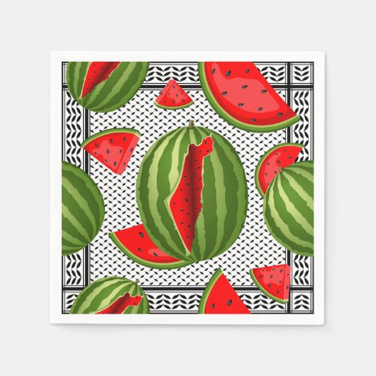 Watermelon Palestine Map Slice Serviette (Vorderseite)