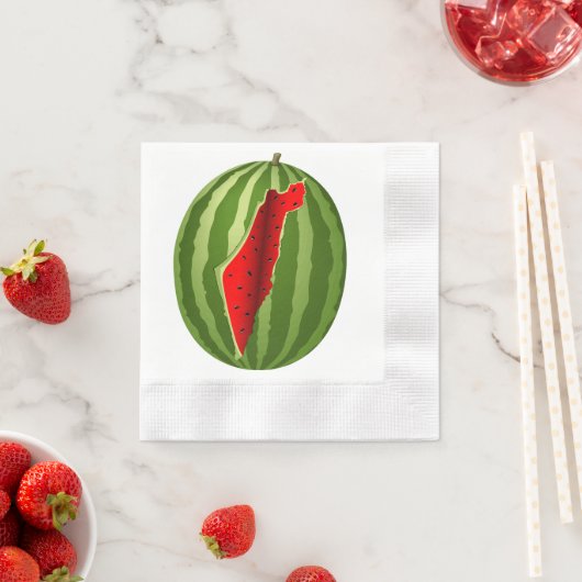 Watermelon Palestine Map Slice Serviette (Beispiel)
