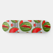 Watermelon Palestine Map Slice Skateboard (Horizontal)
