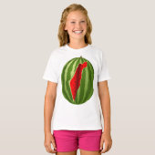 Watermelon Palestine Map Slice T-Shirt (Vorne ganz)