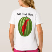 Watermelon Palestine Map Slice T-Shirt (Rückseite)