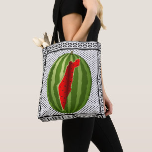 Watermelon Palestine Map Slice Tasche