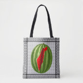 Watermelon Palestine Map Slice Tasche (Vorderseite)