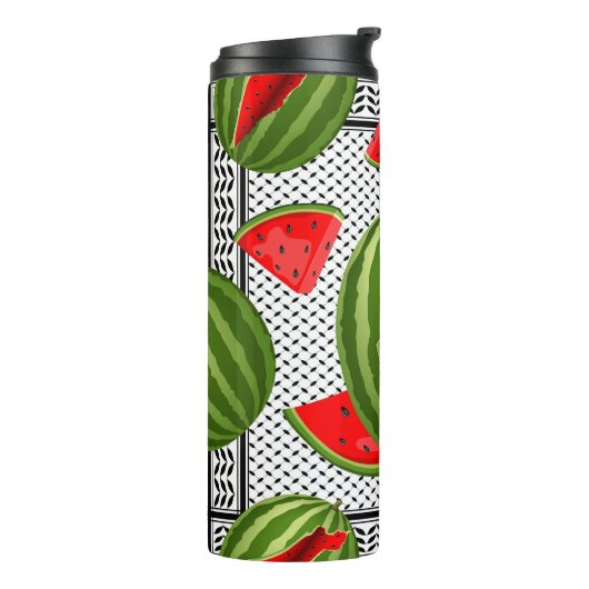 Watermelon Palestine Map Slice Thermosbecher (Nach links gedreht)