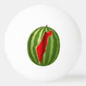 Watermelon Palestine Map Slice Tischtennisball (Rückseite)