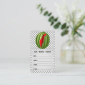 Watermelon Palestine Map Slice Visitenkarte (Stehend Vorderseite)