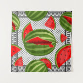Watermelon Palestine Map Slice Wandteppich (Vorderseite (Horizontal))