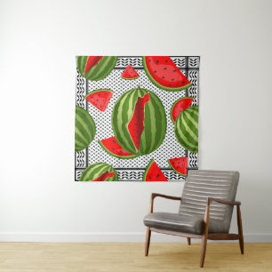 Watermelon Palestine Map Slice Wandteppich