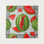 Watermelon Palestine Map Slice Wandteppich (Vorderseite)