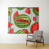 Watermelon Palestine Map Slice Wandteppich (Beispiel (Horizontal))
