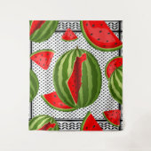 Watermelon Palestine Map Slice Wandteppich (Vorderseite)
