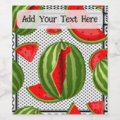 Watermelon Palestine Map Slice Weinetikett (Einzelnes Label)