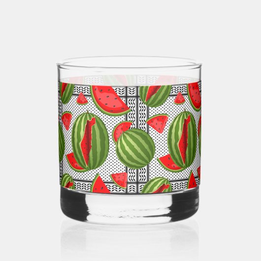 Watermelon Palestine Map Slice Whiskyglas (Vorderseite)