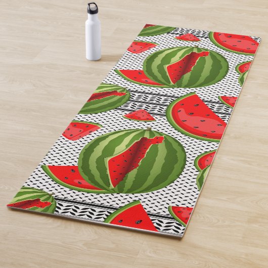 Watermelon Palestine Map Slice Yogamatte (Beispiel)