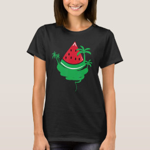 Watermelon Palm Beach Melon Sommer Tropisches Obst T-Shirt